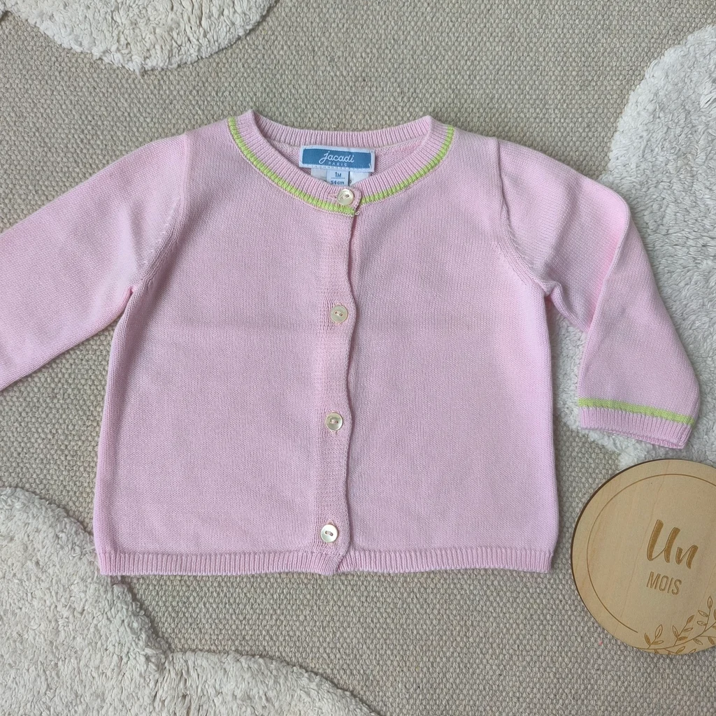 🧸 Gilet bébé – Jacadi – 1 mois – Très bon état